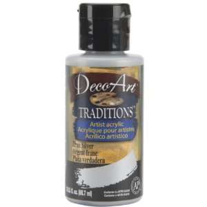  Deco Art Traditions Acrylics 3 Ounces True Silver