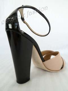 GIUSEPPE ZANOTTI Vernice Color Block Patent Leather Platform Sandals 