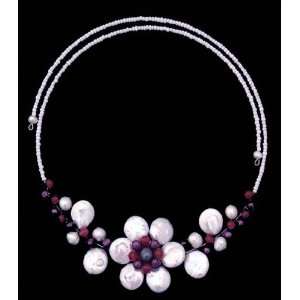  Pearl choker, Tantalizing White Violet Jewelry