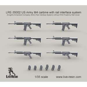  Live Resin 1/35 US Army M4 Carbine Machine Gun w/Rail 