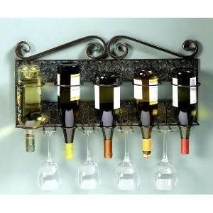   FILIGREE WINE RACK wall mount bottle glass NEW: Home & Kitchen