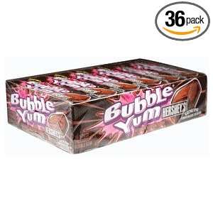 Bubble Yum Chocolate Flavored Gum, 5 Piece Packages (Pack of 36 