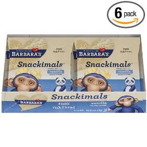   Snackimals Animal Cookies, Vanilla, 6 1 Ounce Packages (Pack of 6