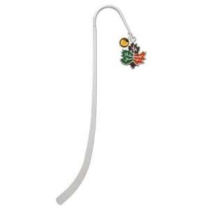   Plated Charm Bookmark with Topaz Swarovski Drop: Office Products