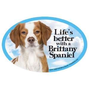  Brittany Spaniel Oval Dog Magnet for Cars