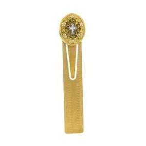  Goldtone with Crystal Cross Bookmark: Office Products