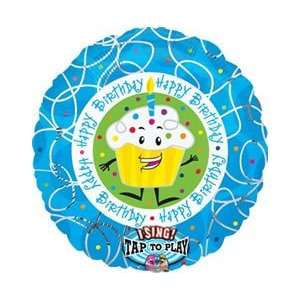 Happy Birthday Cupcake 26 Singing Mylar Balloon Toys 