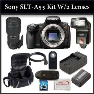 Sony SLT A55 Digital Camera Kit Includes Sony SLT A55 Camera, Tamron 