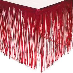  Red Fringe Table Skirt: Health & Personal Care