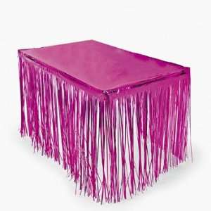  Pink Fringe Table Skirt   Tableware & Table Covers: Health 