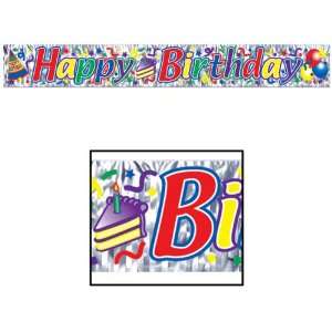  Fringed Happy Birthday Banner Toys & Games