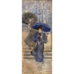   Brazil Prendergast   24 x 60 inches   Ladies in the Rain: 