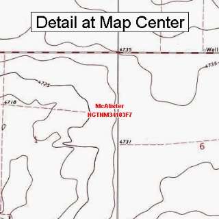  USGS Topographic Quadrangle Map   McAlister, New Mexico 