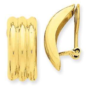  14k Omega Clip Non pierced Earrings Jewelry
