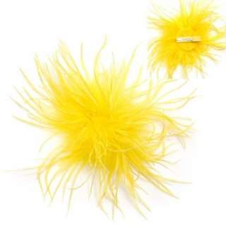   Girls Yellow Feather Alligator Hair Clippie: Reflectionz: Clothing