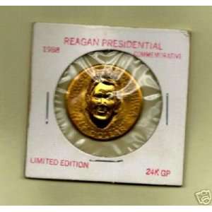   : 1988  Limited Edition 24K Gold Plated Reagan Coin: Everything Else