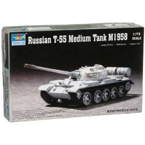    Trumpeter 1/72 Russian T 55 Medium Tank M1958 Toys & Games