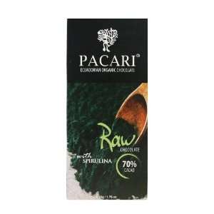 Pacari Organic Ecuadorian Chocolate Raw 70% with Spirulina:  