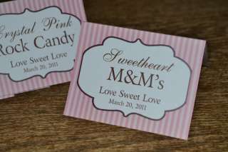 Candy Bar Buffet Labels, Tags, Sign, Sweet Names  