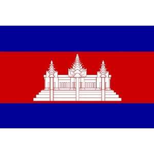  Cambodia Flag Sheet of 21 Personalised Glossy Stickers or 