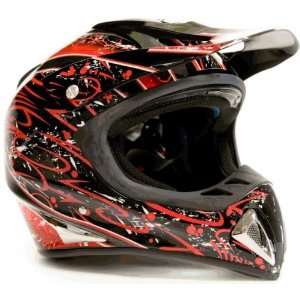  Adult Motocross Helmet ATV Dirt Bike or Motorcycle Red 238 