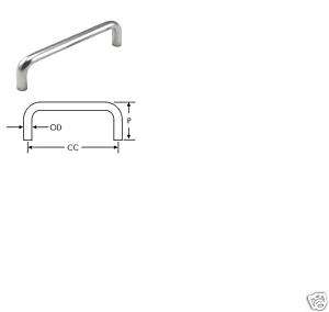 EPCO #MC402 4 BRC CABINET/DRAWER PULL, BRUSHED CHROME  