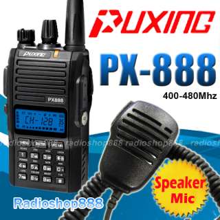   MIC W/ PUXING RADIO PX888 400 480Mhz RADIO * FERR EARPIECE *  