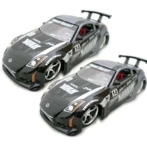   Scale Nissan 350Z Diecast Model Car Charcoal Gray w/ Black: Toys