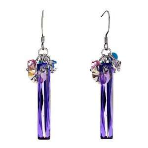   Swarovski Icicle Light Amethyst Sale Earrings Pugster Jewelry