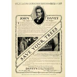  1909 Ad Daveys Tree Surgery Landscape John D. Archbold 