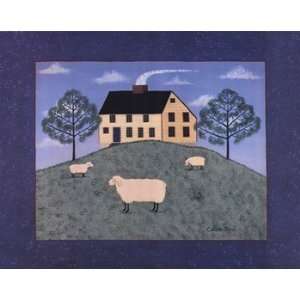  Sheep on the Hillside   Poster by Colleen Sgroi (20x16 