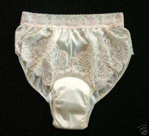WEAREVER Sanitary Ivory Lace Brief Size Large  