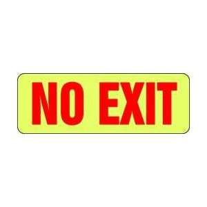 Safety Sign,no Exit,3 1/2 X 10 In   ACCUFORM  Industrial 