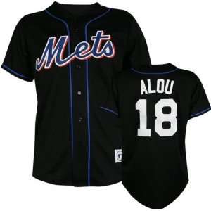 Moises Alou Black Majestic MLB Alternate Replica New York 