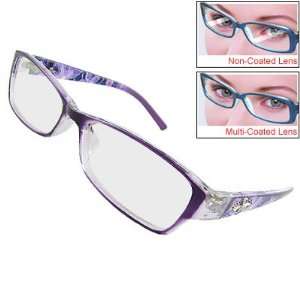   Cross Decor Purple Multi Coated Lens Plain Glasses: Sports & Outdoors