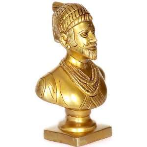  Chhatrapati Shivaji Bust   Brass Sculpture