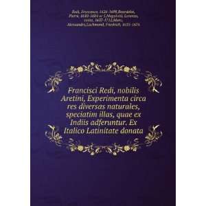   1637 1712,Moro, Alessandro,Lachmund, Friedrich, 1635 1676 Redi: Books