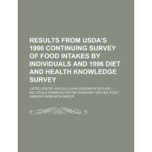   Food Intakes by Individuals and 1996 Diet and Health Knowledge Survey