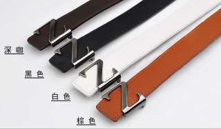   Premium Faux Leather Fashion Waist Belt Unisex Buckle Word Z B19