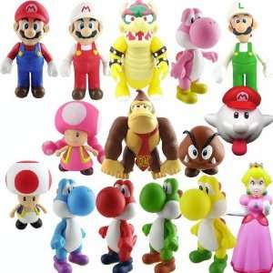    Super Mario Bros PVC Figure Collectors Set of 15: Toys & Games
