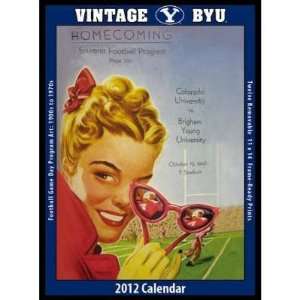  Vintage BYU Football 2012 Wall Calendar
