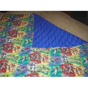  Rainbow Sports Quilt   Size 80in X 80in