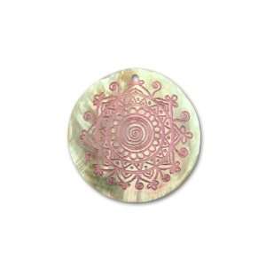   Round Pendant 38mm   Rose Ornate Sunflower Arts, Crafts & Sewing