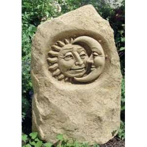   Large Garden Stone Ornament SUN MOON 18 Statue: Patio, Lawn & Garden