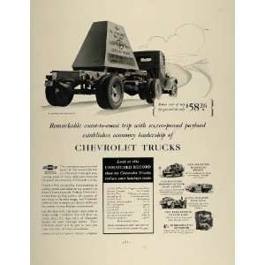   Ad Vintage Chevrolet Truck Chevy Tractor Trailer   Original Print Ad
