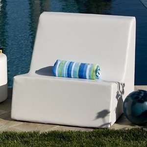   Check Liquid Silver Armless Outdoor Lounge Chair Patio, Lawn & Garden