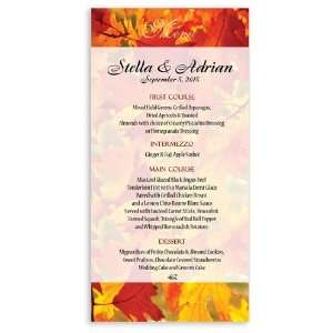  85 Wedding Menu Cards   Autumn Splendor