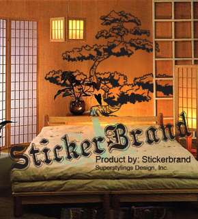 Vinyl Wall Decal Sticker Japanese Bonsai Tree Large 6ft  