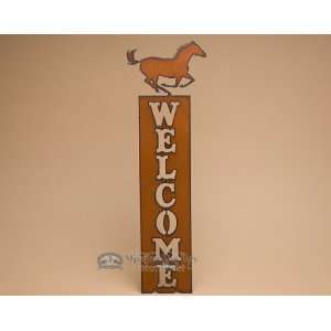  Rustic Western Metal Welcome Sign  Horse (w27): Home 