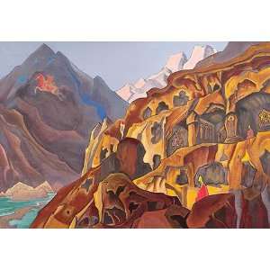  Hand Made Oil Reproduction   Nicholas Roerich   32 x 22 